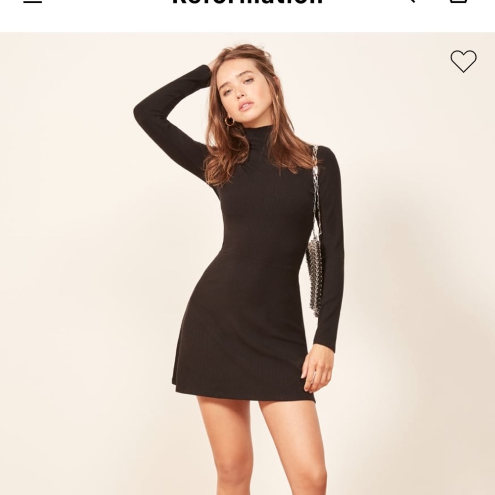 Reformation Maya dress in black